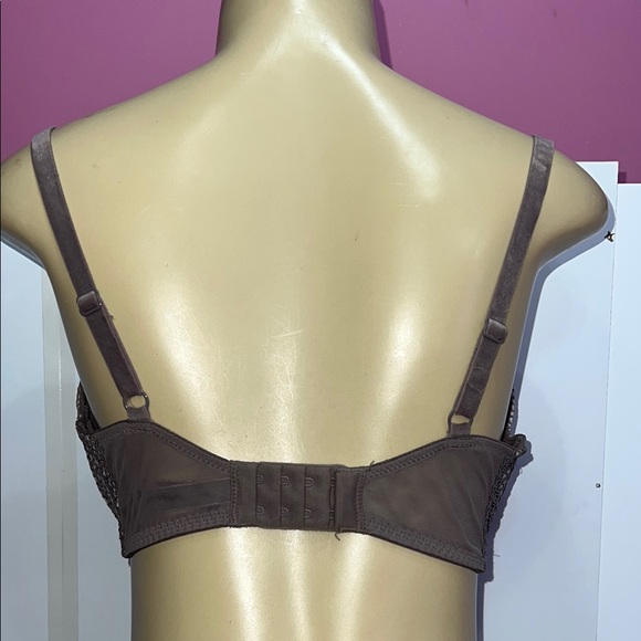 Victoria's Secret Brown Lace Overlay Bra 34D - Picture 7 of 11